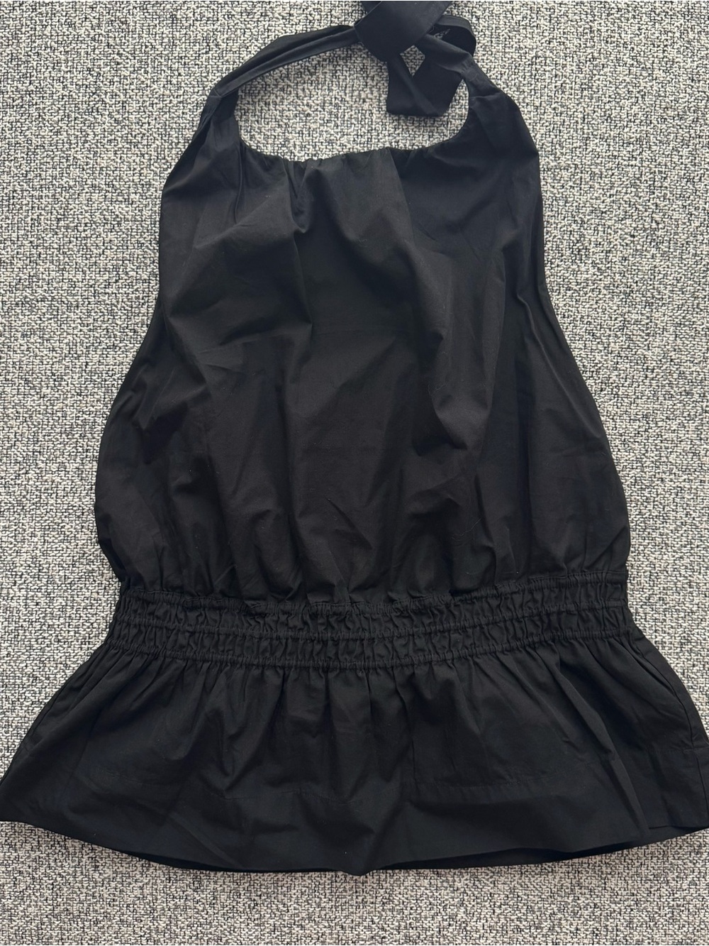 Wilfred Black Halter Peplum Top